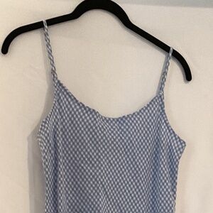 J.Crew Blue & White Gingham Cotton Slip Dress